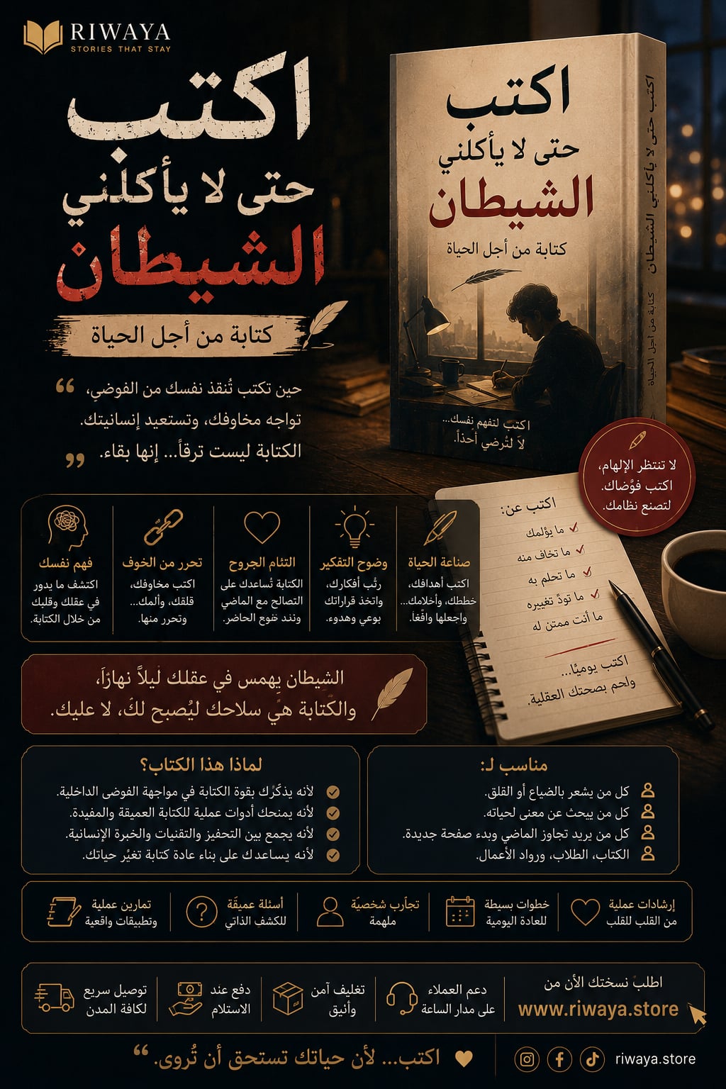 اكتب حتى لا يأكلني الشيطان – كتابة من أجل الحياة