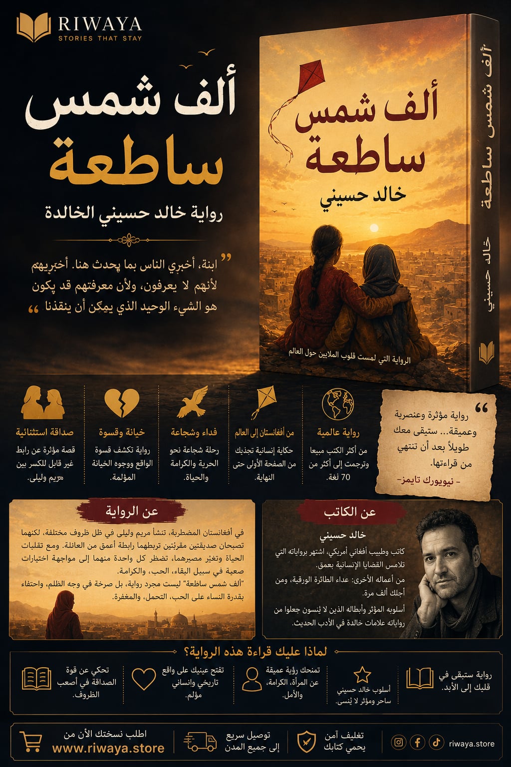 ألف شمس ساطعة – رواية خالد حسيني الخالدة